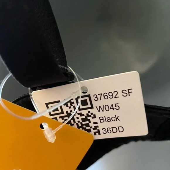 ☀️3 for $25 NEW Black Satin Bra 36DD BRAND NEW - Picture 6 of 7